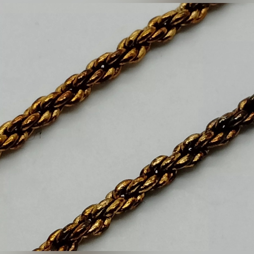 Stunning Vintage Christian Dior Gold Plated Logo Crystal Necklace. Preowned . - Picture 7 of 10